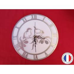 Horloge Oiseaux sur branche olivier