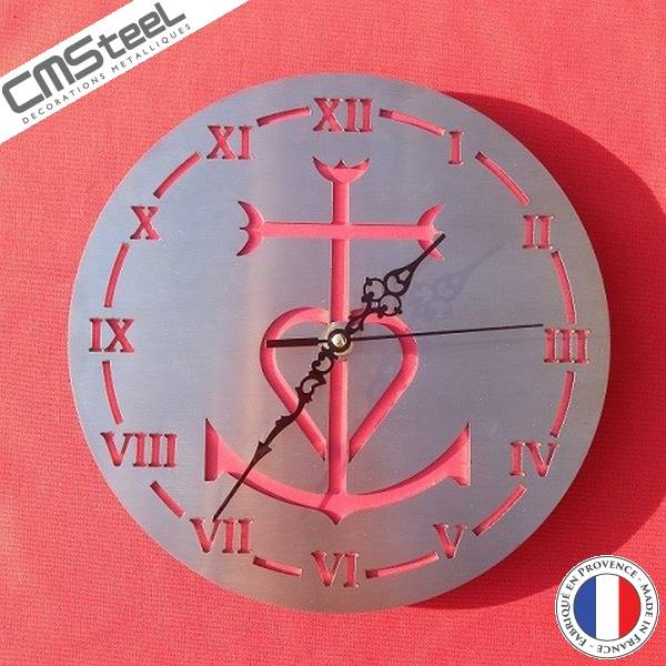 Horloge Croix Camargue Diamètre 25cm