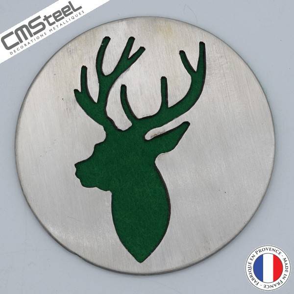 Dessous de Verre Tête de Cerf