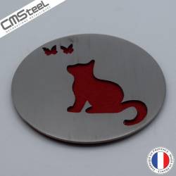 Dessous de Verre Chat et Papillon
