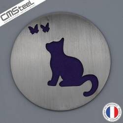 Dessous de Verre Chat et Papillon