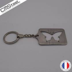 Porte Clés Papillon en Inox