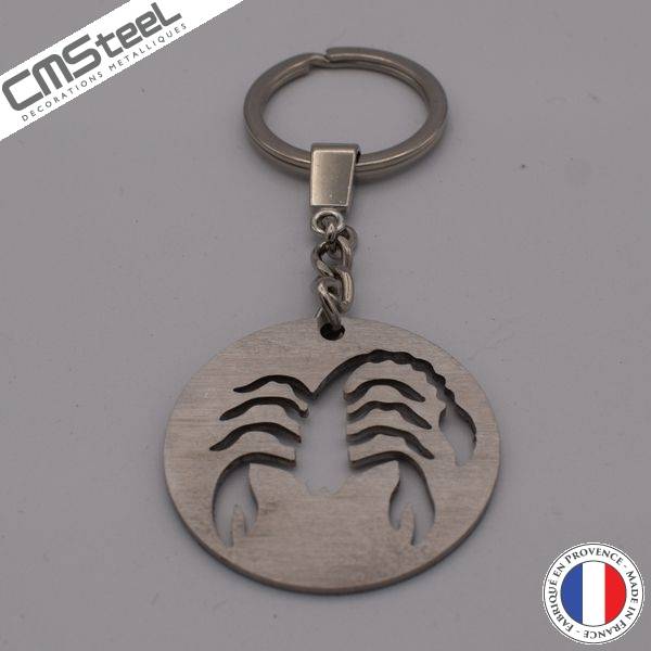 Porte-clés Pendentif Scorpion En Métal Argenté - Marque Onwomania - Neuf Avec étiquettes - Idée Cadeau