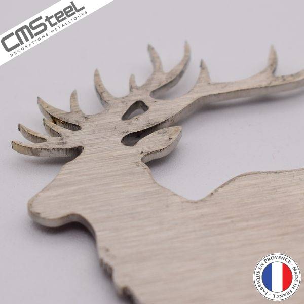 Magnétique Lièvre En Inox 304L Brossé - Décoration Moderne, Fabrication Française